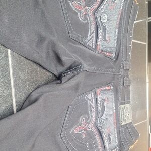Black Rock Revival  Jeans with Embellished & Embroidered Pockets